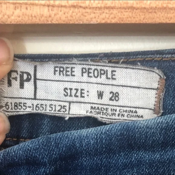 Free People Womens Jeans Size 28 Blue Skinny High Waist Denim Bottoms - Picture 6 of 7